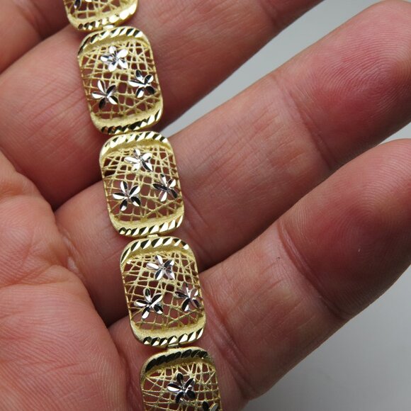14k Sterling Silver Woven Italian Bracelet
